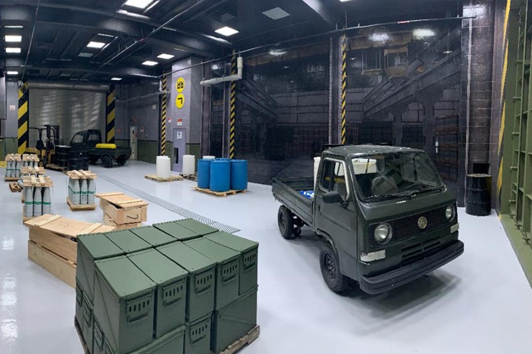 The Center’s custom wall graphics and attention to detail help bring training facilities like this on at the CDTF to life. (Photo credit: JPEO-CBRND)